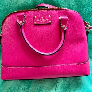 Kate Spade Hot Pink Medium Dome Satchel Crossbody